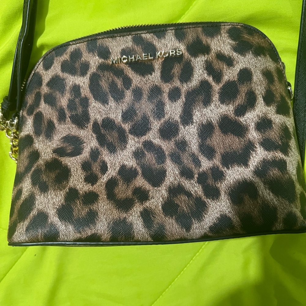 Michael Kors Brown and Black Crossbody Bag